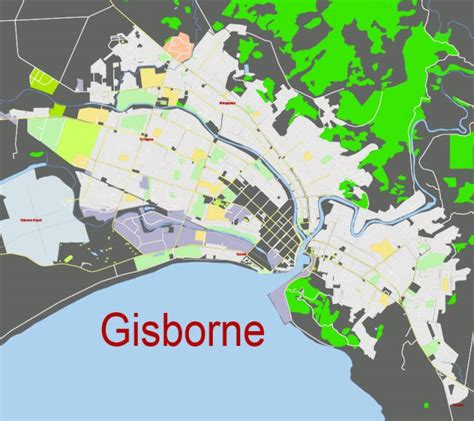 Gisborne New Zealand: Free download vector map of Gisborne New Zealand ...