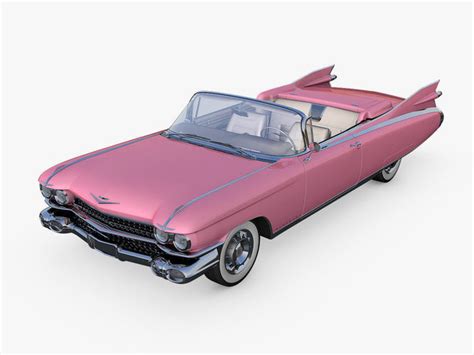 3D Cadillac Eldorado 62 series 1959 convertible pink