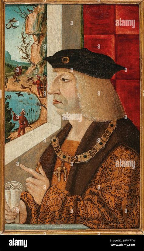 Portrait of Emperor Maximilian I (1459-1519), 16th century. Private Collection Stock Photo - Alamy