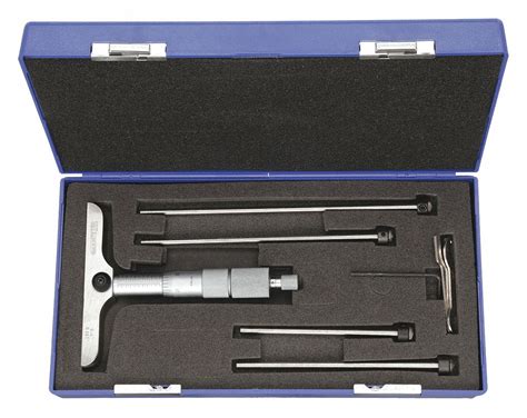 Depth Micrometer, Range 0 to 4 in, Base Style Full, SPC Output No, Resolution 0.001 in - Grainger