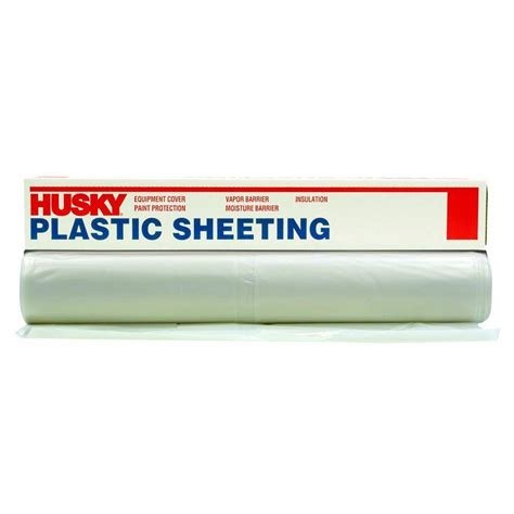 HUSKY 50 ft. x 10 ft. Clear 6 mil Plastic Sheeting-CF0610-50C - The ...