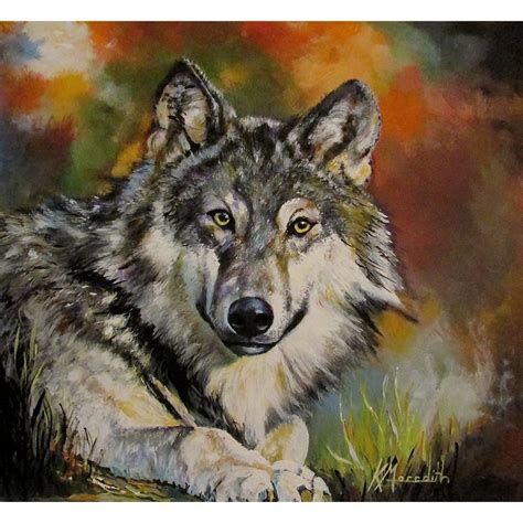 Wolf a print of an original acrylic painting | Etsy | Живопись с ...