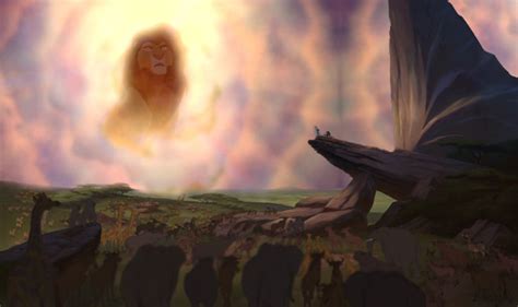 Lion King Pride Rock with Mufasa's Ghost by SuniArts on DeviantArt