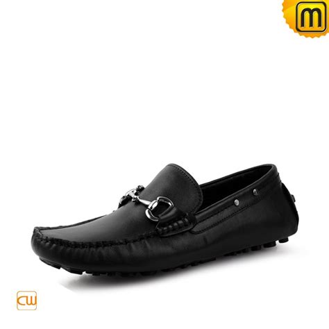 Mens Black/Brown Leather Loafers CW709098