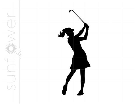Lady Golfer Silhouette