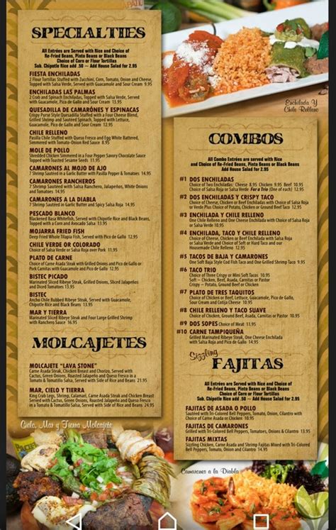 Menu - LAs palmas Mexican Restaurant