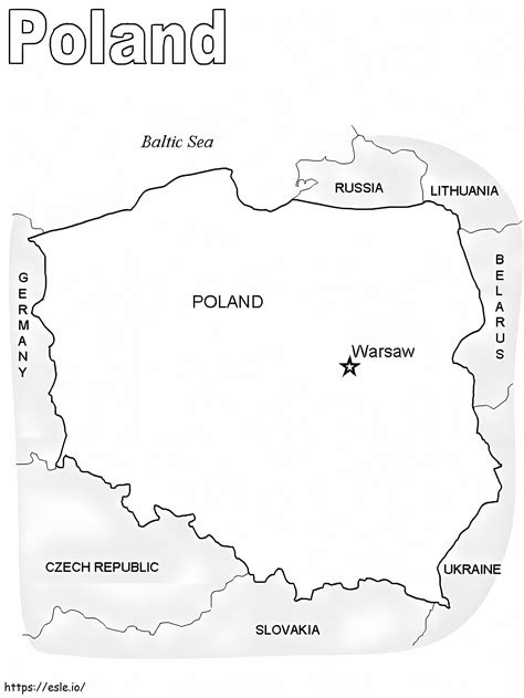 Poland Map coloring page