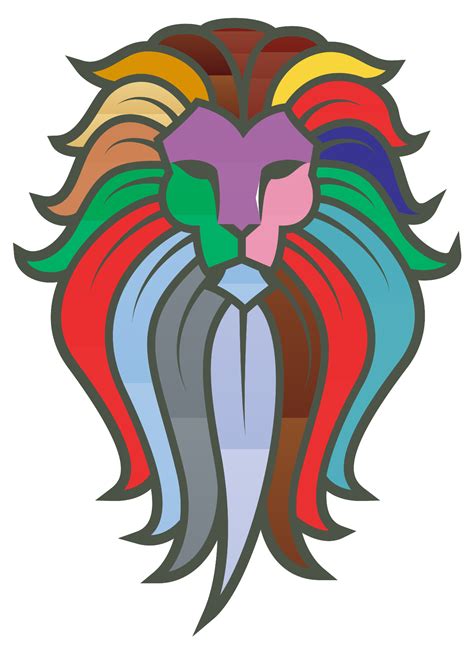 Download Chromatic Lion Face Tattoo 2 SVG | FreePNGImg