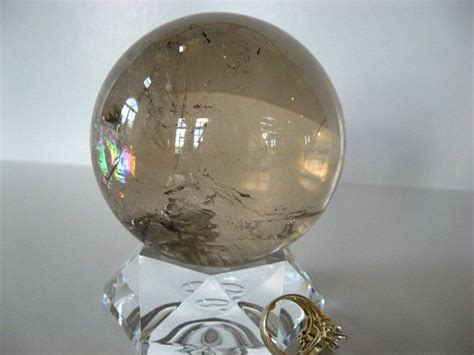 $500.00***A+ SMOKY QUARTZ SPHERE: Awesome, high-clarity sphere with gorgeous rainbow. | Smoky ...