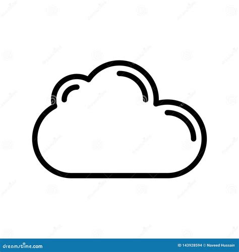 Cloud Thin Line Vector Icon Stock Vector - Illustration of clouds ...