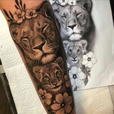 Pin by Danica Heidenreich on Tattoo ärmel frauen | Lioness and cub tattoo, Lioness tattoo ...