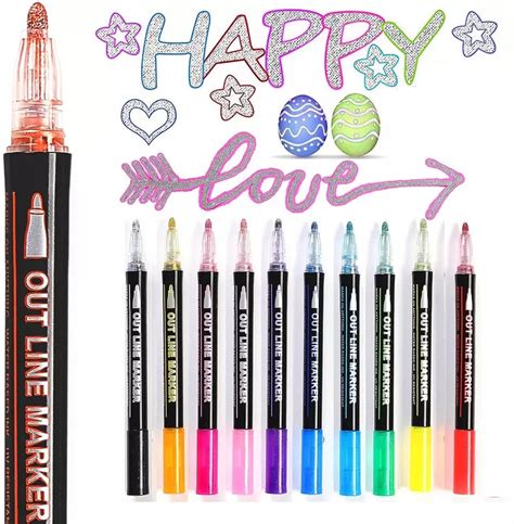 Outline Markers 10 Colours Keep Smiling – Prince Book Centre