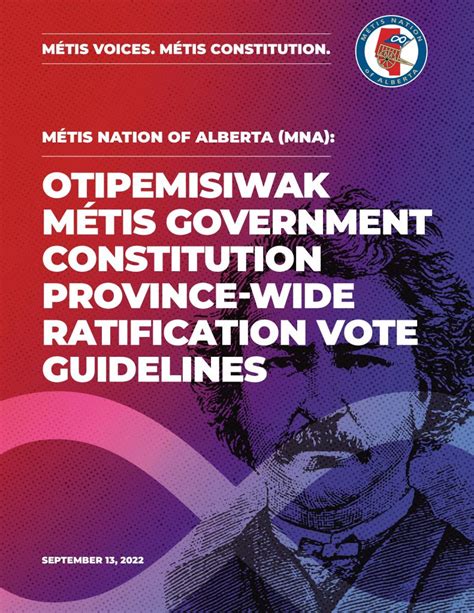 History in the Making: the Métis Nation of Alberta announces Constitution vote - Métis Nation of ...