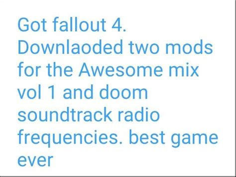 Best fallout 4 radio mods - boofat