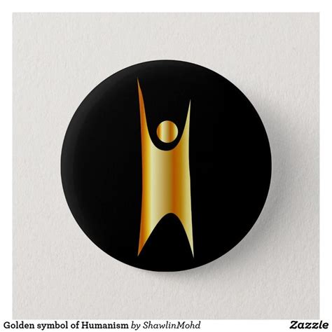 Golden symbol of Humanism Button | Zazzle | Symbols, Human, Art for kids