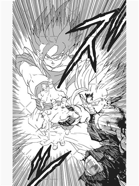 Dragon Ball Z Father Son Kamehameha Goku and Gohan Manga Panel Premium Matte Vertical Poster ...