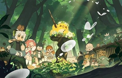 Wallpaper : artwork, anime girls, anime boys, forest, animals 1680x1080 - Barry12138 - 2146759 ...