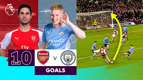 10 AMAZING Arsenal vs Man City Goals | Premier League | Arteta, De ...