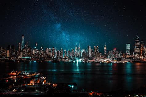 Photo of Skyline at Night · Free Stock Photo
