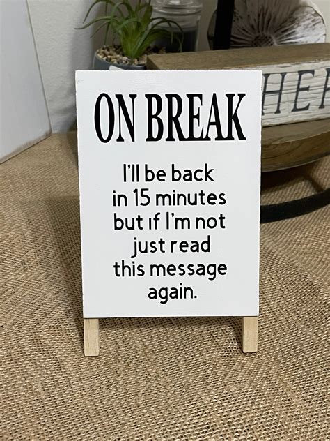 On Break Sign - Etsy