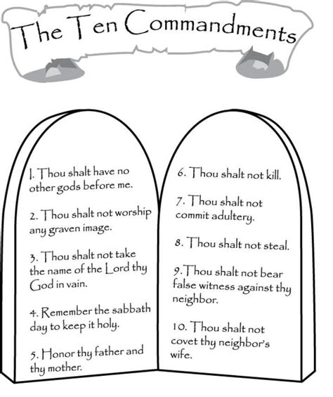 Catholic Ten Commandments Coloring Pages - Coloring Walls