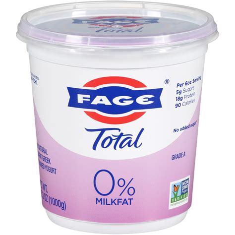 FAGE Total 0% Milk Fat Greek Strained Yogurt, 35.3 Oz - Walmart.com