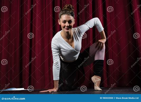 Ballerina Performing Stretching Exercise Stock Photo - Image of style, prepare: 98002008