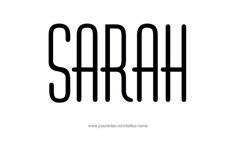 Sarah Name Tattoo Designs