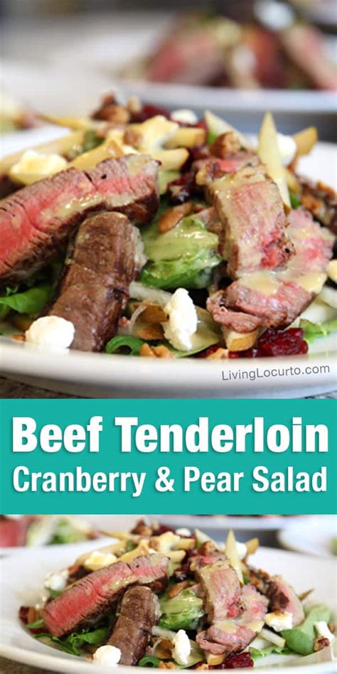 Beef Tenderloin Salad | Tenderloin, Cranberry and Pear Recipe