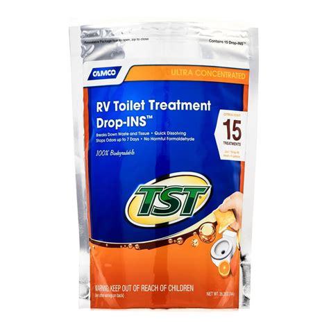 Camco TST 12 oz. Orange Drop-ins RV Toilet Treatment (12-Pack)-41189 ...