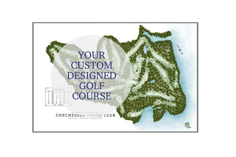 CUSTOM MADE Golf Course Map Personalized Gifts Wall Decors Course Print Golf Map Poster Golf ...