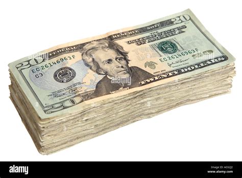 Stack of 20 dollar bills Stock Photo - Alamy