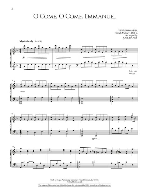 O Come, O Come, Emmanuel | Sheet Music Direct