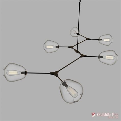 268 Ceiling Light Sketchup Model Free Download | Blown glass chandelier ...