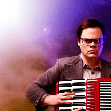 dwight schrute playing the accordion, dramatic scene, | Stable ...