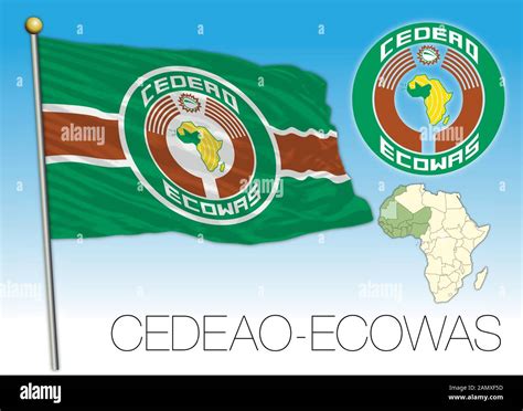 Flag of the Economic Community of West African States, ECOWAS flag ...