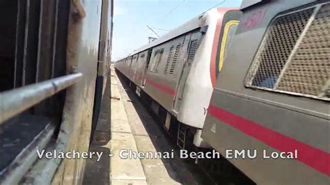 Chennai Suburban trains || Chennai Beach to Taramani || Chennai local ...