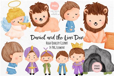 Daniel and the Lion'den Bible Story Graphic by zepiaizee · Creative Fabrica