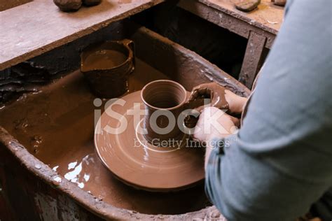 Potter Using A Potter's Wheel Stock Photo | Royalty-Free | FreeImages