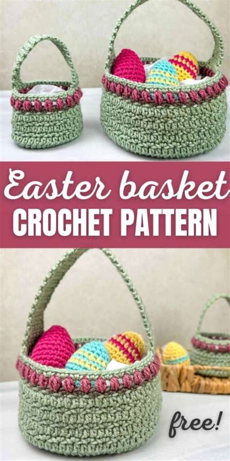 Free Crochet Easter Basket Pattern (2 Sizes!)