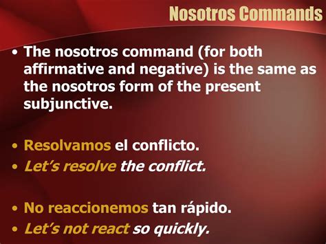 PPT - Nosotros Commands PowerPoint Presentation, free download - ID:6978159