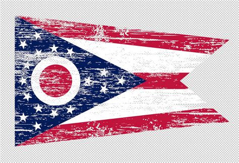 Distressed Ohio Flag SVG Design Clip Art Vector Graphic | Etsy