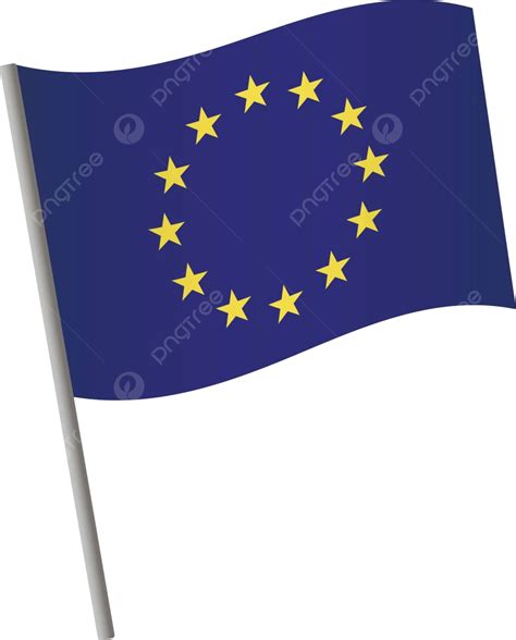 Europe Eu Flag Vector Illustration Pole Vector, Vector, Illustration, Pole PNG and Vector with ...