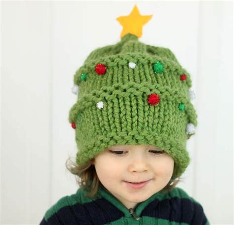 Baby Christmas Tree Hat Knitting Pattern Baby Booties Knitting Pattern, Baby Hat Patterns, Knit ...