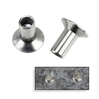 Pack of 100 Steel Hammer Rivets - Made in Taiwan: Tubular Rivets ...