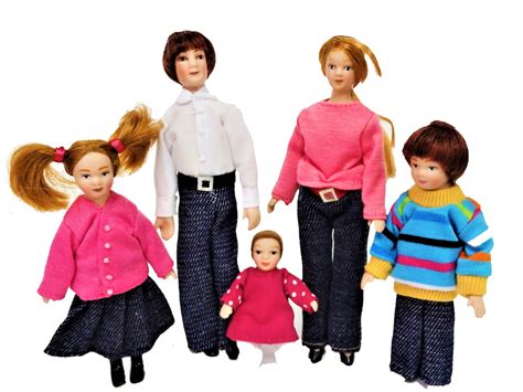 Dolls House Modern Casual Family Miniature Porcelain People Figures - Etsy