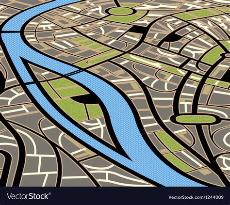 Abstract city map Royalty Free Vector Image - VectorStock