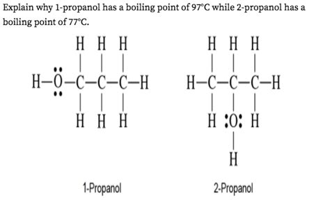 Solved Explain why 1-propanol has a boiling point of 97°C | Chegg.com