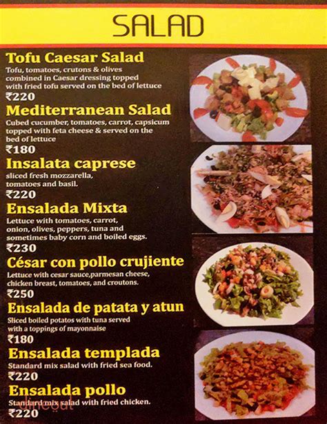 Menu of Raj Spanish Cafe, Near Banmali Saha, New Market,Kolkata | Dineout