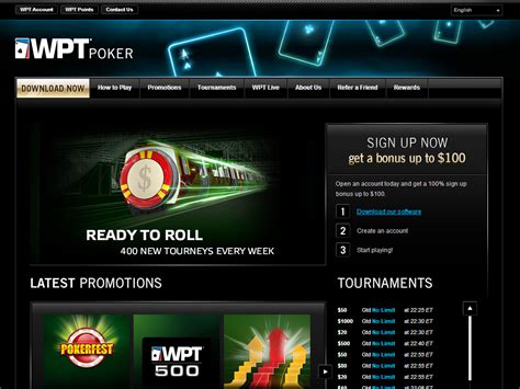 WPT Poker Review - 30% Rakeback, $100 Bonus